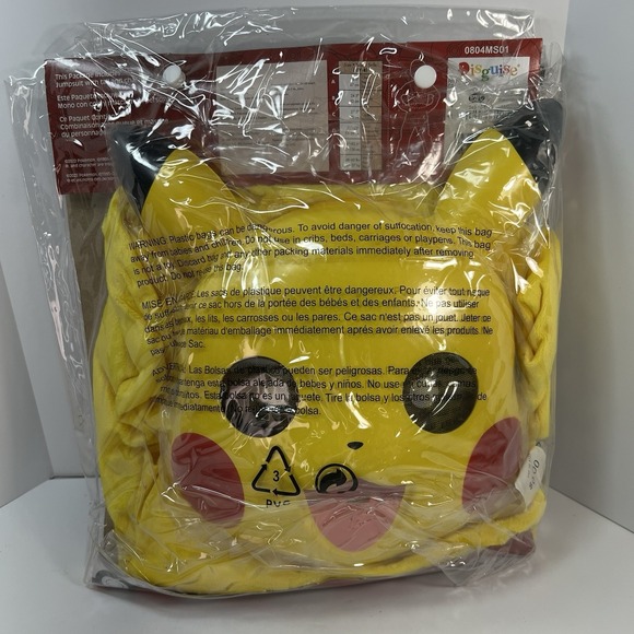 Pokemon Kids Pikachu Halloween Costume Jumpsuit Brand New Size Medium 7-8 - Picture 6 of 10